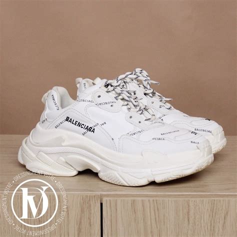 triple s balenciaga femme blanche dupe